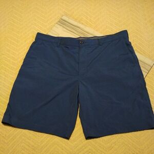 Pga Tour Men's Blue Chino Regular Shorts Slash Pocket Size 42